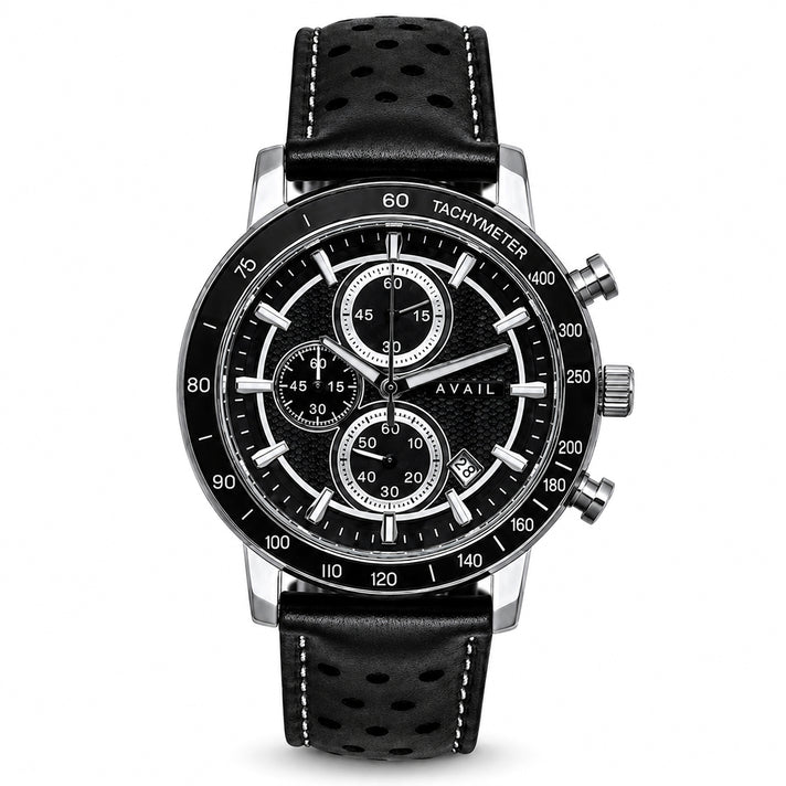 Avail Artium Quartz Movement Black Dial &amp; Stainless Steel Case Mens Watch with Black Strap 8643902 1