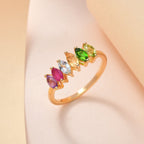 D'Joy Multi Gemstones Cluster Ring in 14K Gold OverlaySterling Silver  1.105  Ct._8644128_1