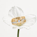 Luxuriant - Lab Grown Diamond (SI/G-H) Multi-Row Ring in 18K Vermeil Yellow Gold Plated Sterling Silver 0.50 Ct._8645687_6