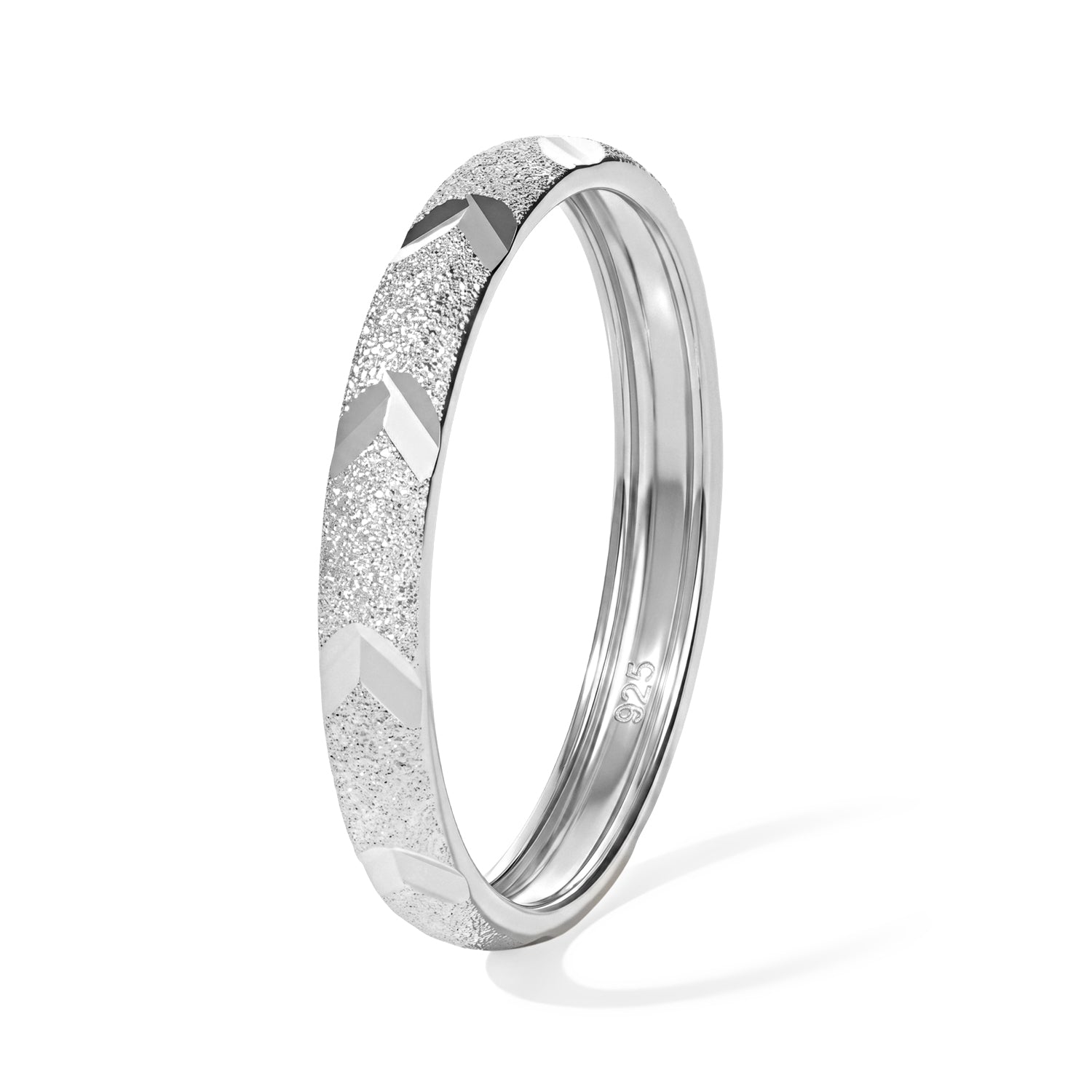 Yellow Gold Plated Sterling Silver Band Ring 8645870 3
