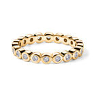 Luxuriant - Lab Grown Diamond (SI/G-H) Full Eternity Band Ring in 18K Vermeil Yellow Gold Plated Sterling Silver 0.25 Ct._8645935
