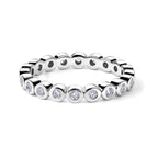 Luxuriant - Lab Grown Diamond (SI/G-H) Full Eternity Band Ring in Rhodium Overlay Sterling Silver 0.25  Ct._8645955