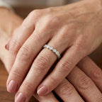 Luxuriant - Lab Grown Diamond (SI/G-H) Full Eternity Band Ring in Rhodium Overlay Sterling Silver 0.25  Ct._8645955_1