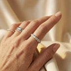 Luxuriant - Lab Grown Diamond (SI/G-H) Full Eternity Band Ring in Rhodium Overlay Sterling Silver 0.25  Ct._8645955_2