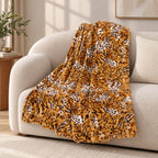 The Most Sumptuous Blanket at TJC - Super Soft Faux Rabbit Fur Heavy Weight Double Layer Blanket 700 GSM (Size 200x150 cm) - Leopard_8646020