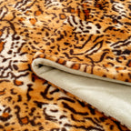 The Most Sumptuous Blanket at TJC - Super Soft Faux Rabbit Fur Heavy Weight Double Layer Blanket 700 GSM (Size 200x150 cm) - Leopard_8646020_3