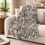 The Most Sumptuous Blanket at TJC - Super Soft Faux Rabbit Fur Heavy Weight Double Layer Blanket 700 GSM (Size 200x150 cm) - Snow Leopard_8646021