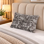 LIVMORE Patterned Pillow Case and Cover (Size 75x1 cm) - Grey_8646023_1