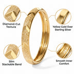 Diamond Cut Band Ring in Yellow Gold Plated Sterling Silver_8646039_3