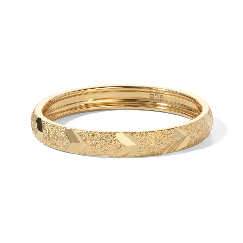 Yellow Gold Plated Sterling Silver Band Ring_8646041