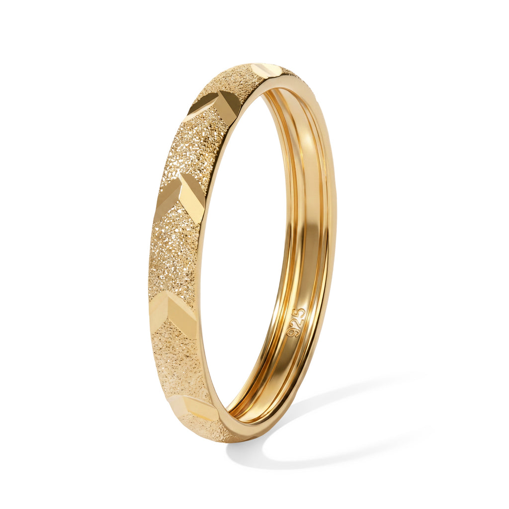 Yellow Gold Plated Sterling Silver Band Ring_8646041_3