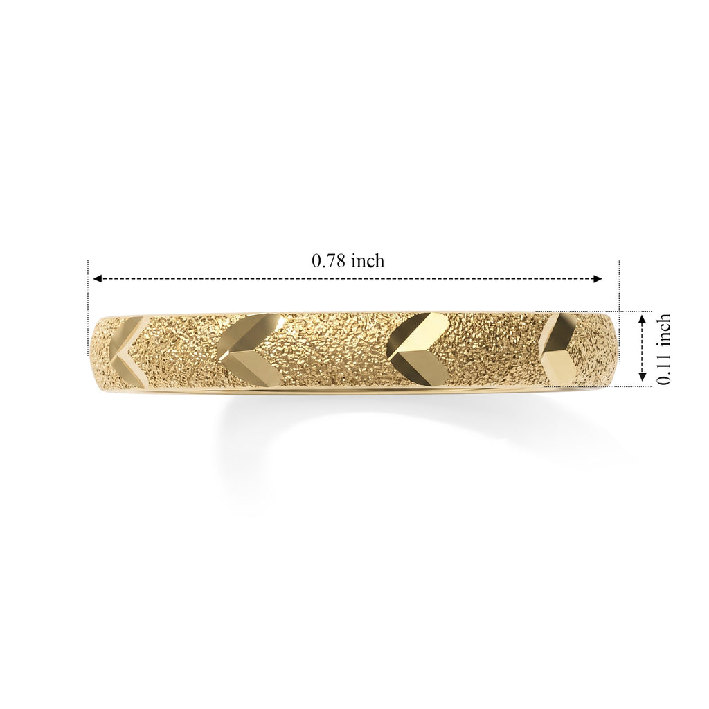 Yellow Gold Plated Sterling Silver Band Ring_8646041_4