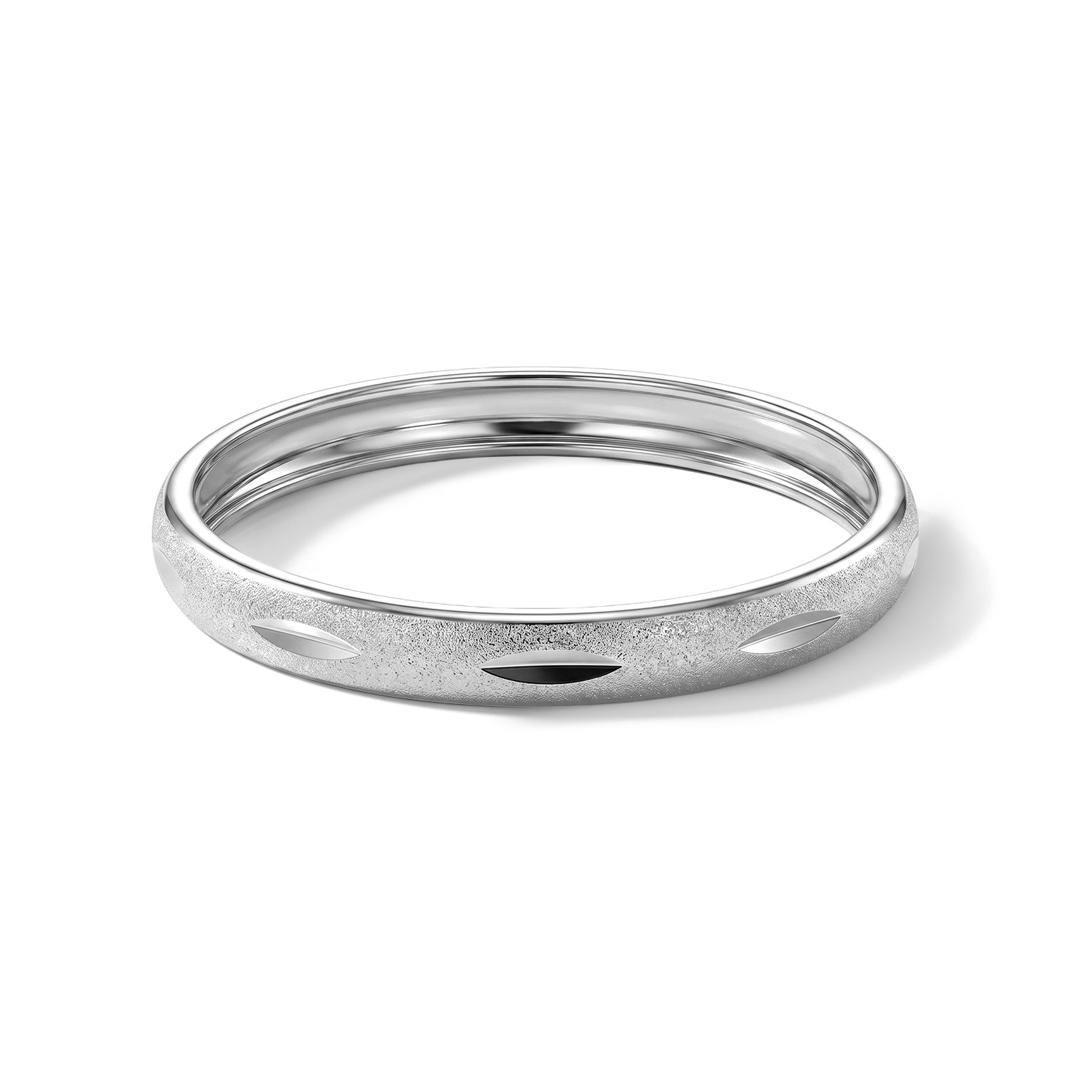 Sterling Silver Diamond Cut Band Ring V32516764 0