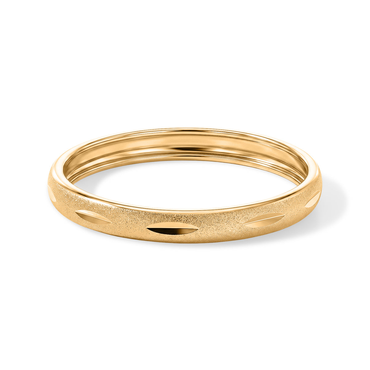 Yellow Gold Plated Sterling Silver Diamond Cut Band Ring V32610523 0
