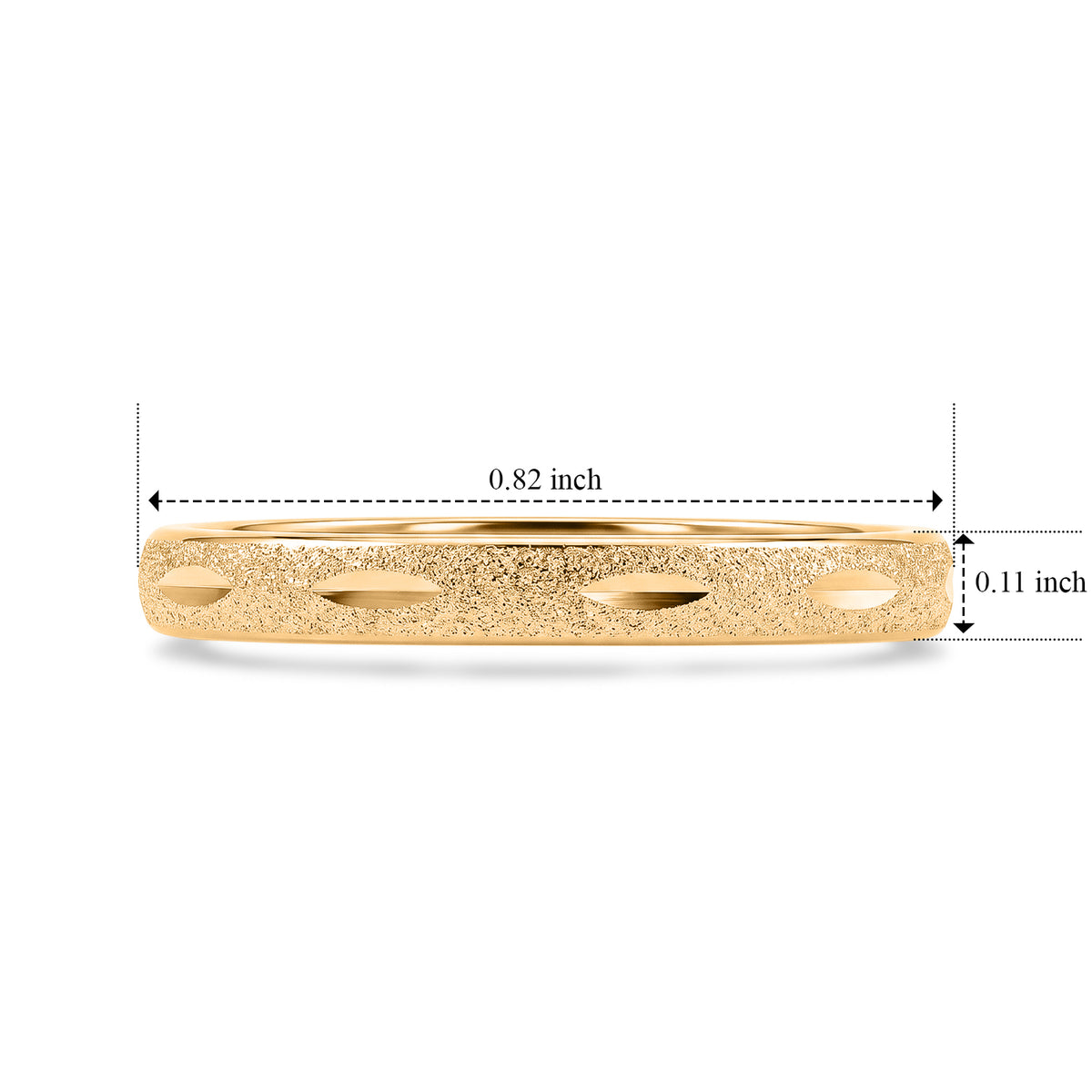 Yellow Gold Plated Sterling Silver Diamond Cut Band Ring V32610523 5