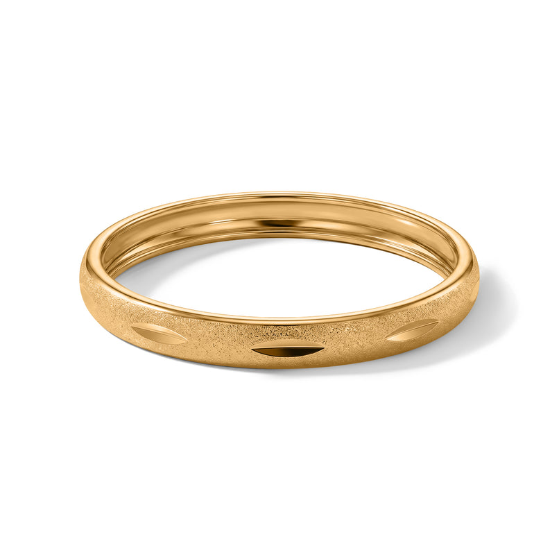 Yellow Gold Plated Sterling Silver Diamond Cut Band Ring_8646085