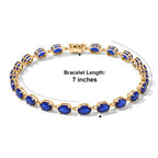 9K Yellow Gold AAA Tanzanian Blue Spinel Tennis Bracelet (Size - 7.5) 11.63 Ct, Gold Wt. 3.08 Gms_8646191_4