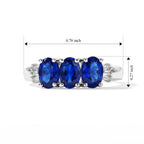 D'Joy - Tanzanian Blue Spinel & Natural White Diamond Ring in Rhodium Overlay Sterling Silver 1.60 Ct._8646350_5