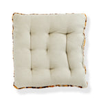LIVMORE Set of 2 - Faux Fur Leopard Print Square Chair Seat Cushions (40x40cm) - Brown_8646354_3