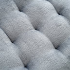 LIVMORE Set of 2 - Faux Fur Leopard Print Square Chair Seat Cushions (40x40cm) - Grey_8646355_5