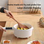 Electric Non Stick Pot with Steamer for Boiling, Cooking, Frying (1.8L) - White_8646524_2