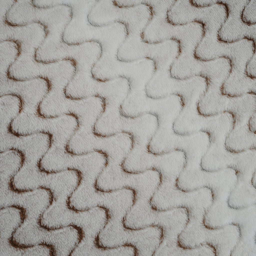 LIVMORE Patterned Blanket (Size 200x1 cm) - Beige_8646830_2