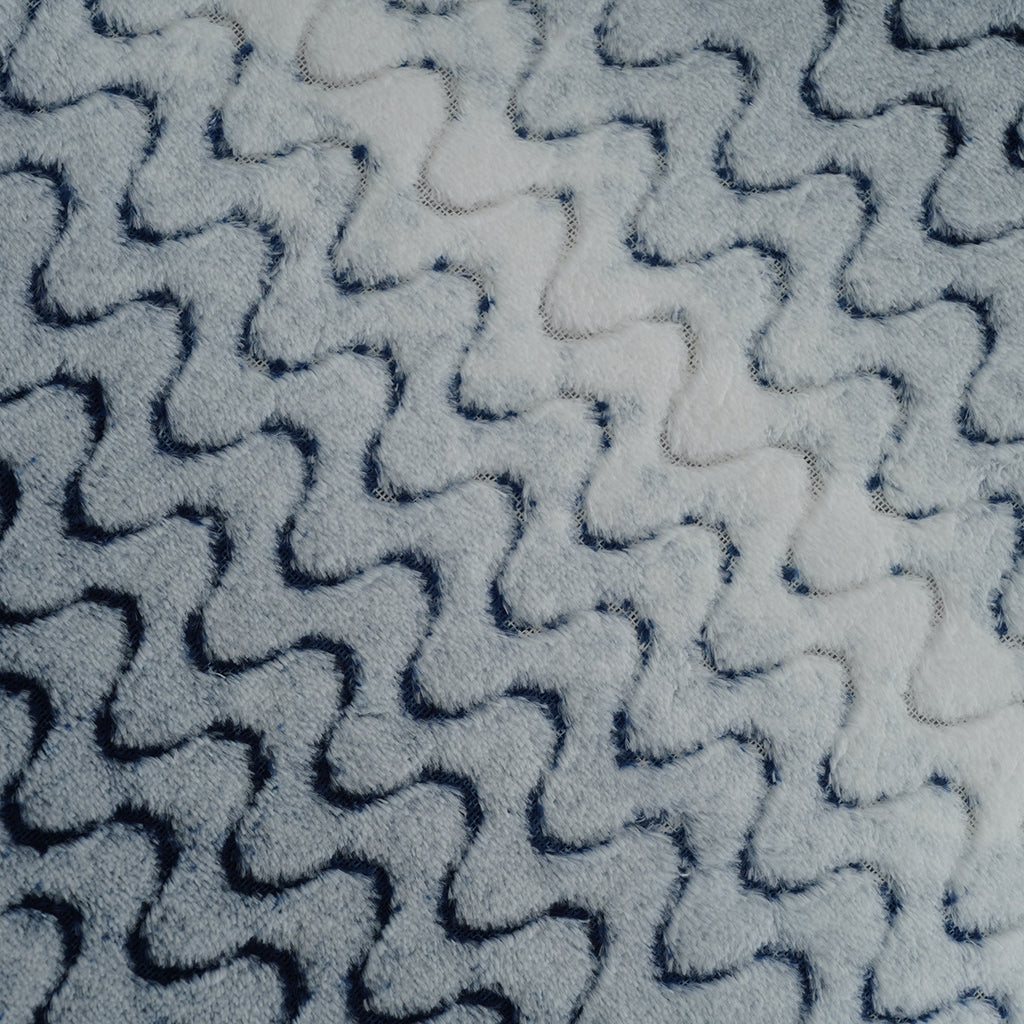 LIVMORE Patterned Blanket (Size 200x1 cm) - Navy_8646831_2