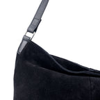 Assots London Tina Suede Slouchy Shoulder Bag - Black_8646872_3