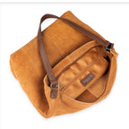 Assots London Tina Suede Slouchy Shoulder Bag - Tan_8646874_2