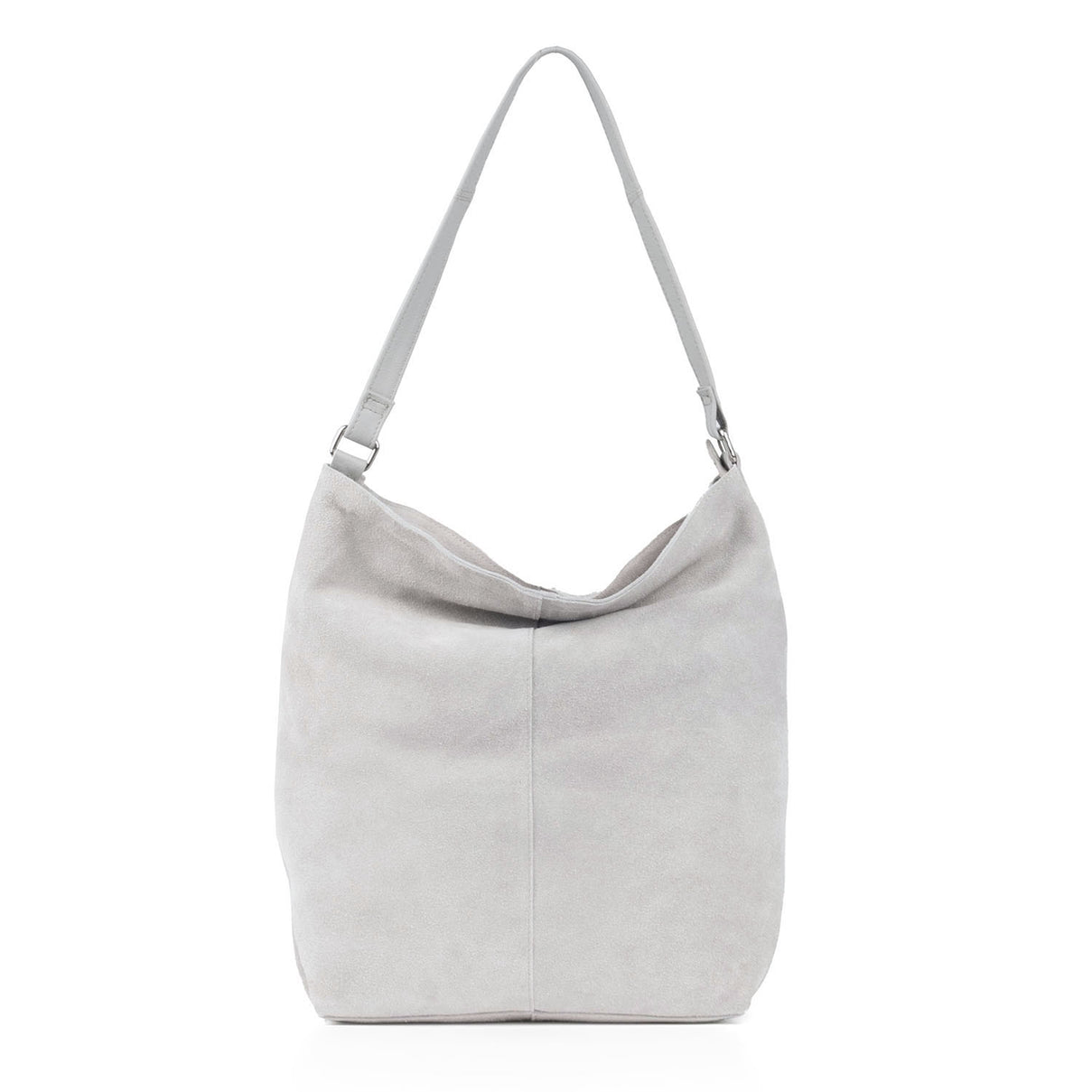 Assots London Tina Suede Slouchy Shoulder Bag - Grey V32517990 0