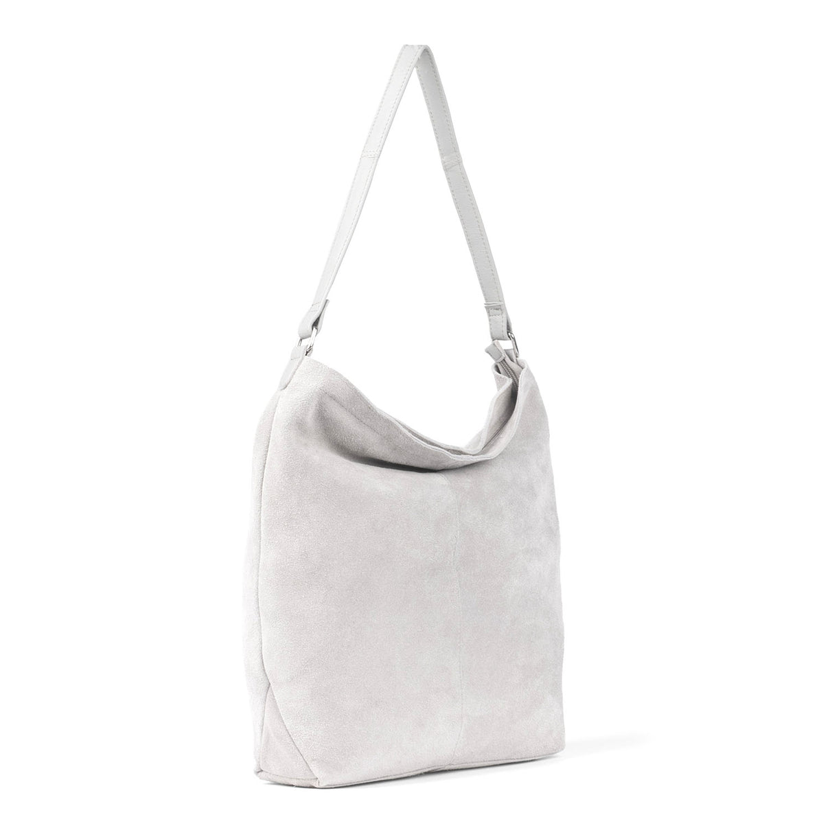 Assots London Tina Suede Slouchy Shoulder Bag - Grey V32517990 1