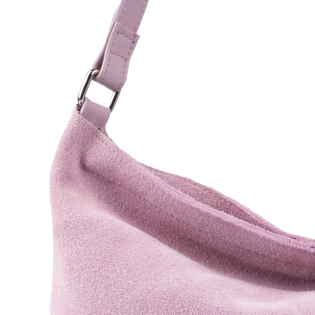 Assots London Tina Suede Slouchy Shoulder Bag - Lilac_8646876_3