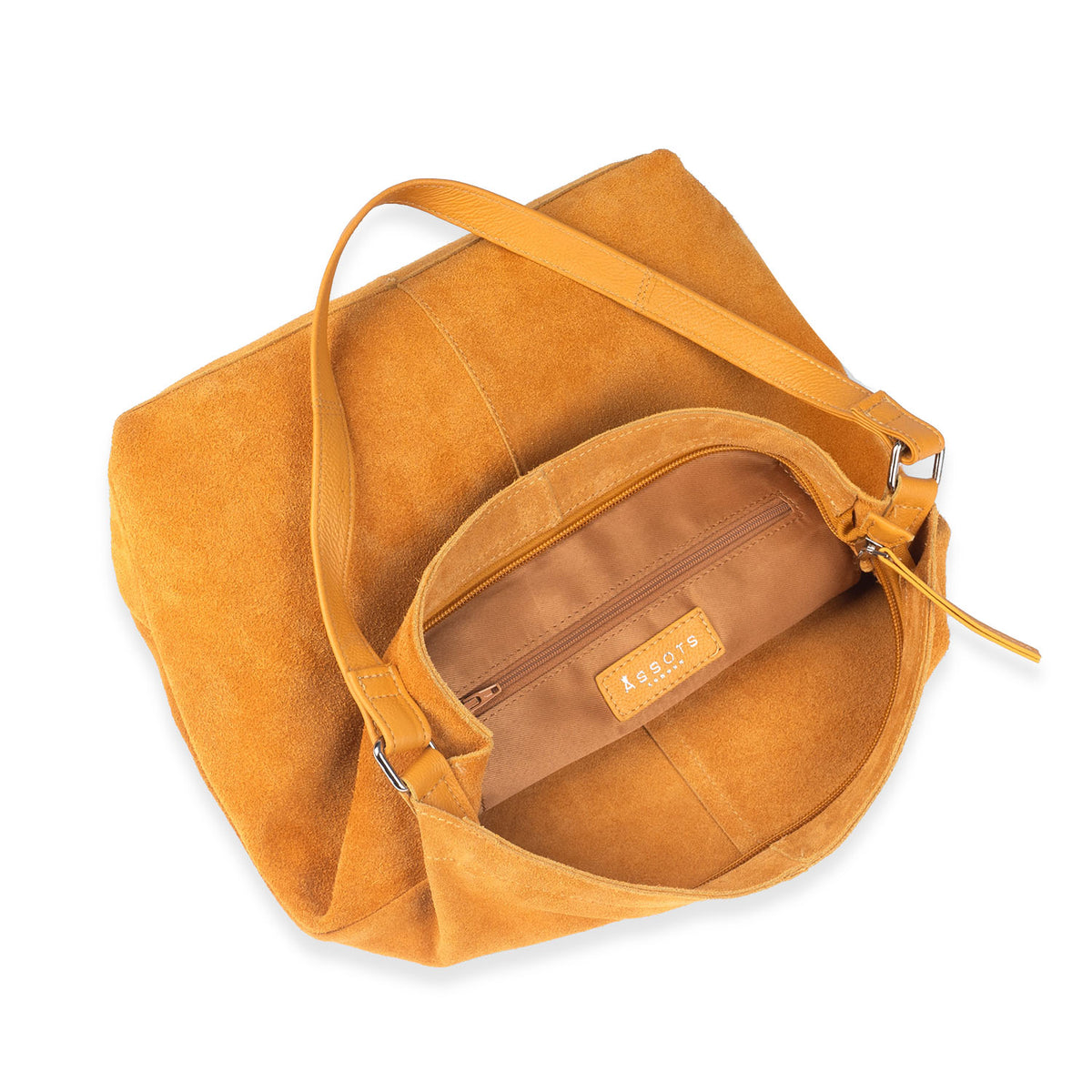 Assots London Tina Suede Slouchy Shoulder Bag - Mustard V32603230 2
