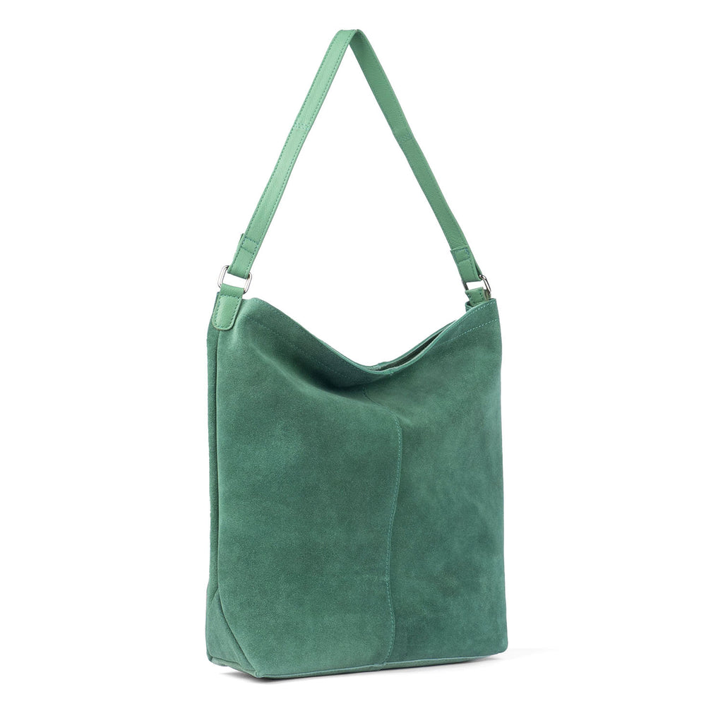 Assots London Tina Suede Slouchy Shoulder Bag - Green_8646889_1
