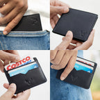Prestige Genuine Leather Wallet and Card Holder Combo Gift Set With RFID Blocking Technology - Black_8646913_1