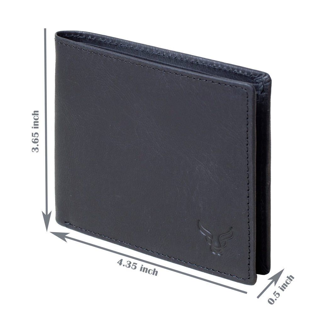 Prestige Genuine Leather Wallet and Card Holder Combo Gift Set With RFID Blocking Technology - Black_8646913_4