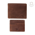 Prestige Genuine Leather Wallet and Card Holder Combo Gift Set With RFID Blocking Technology - Brown_8646919_3