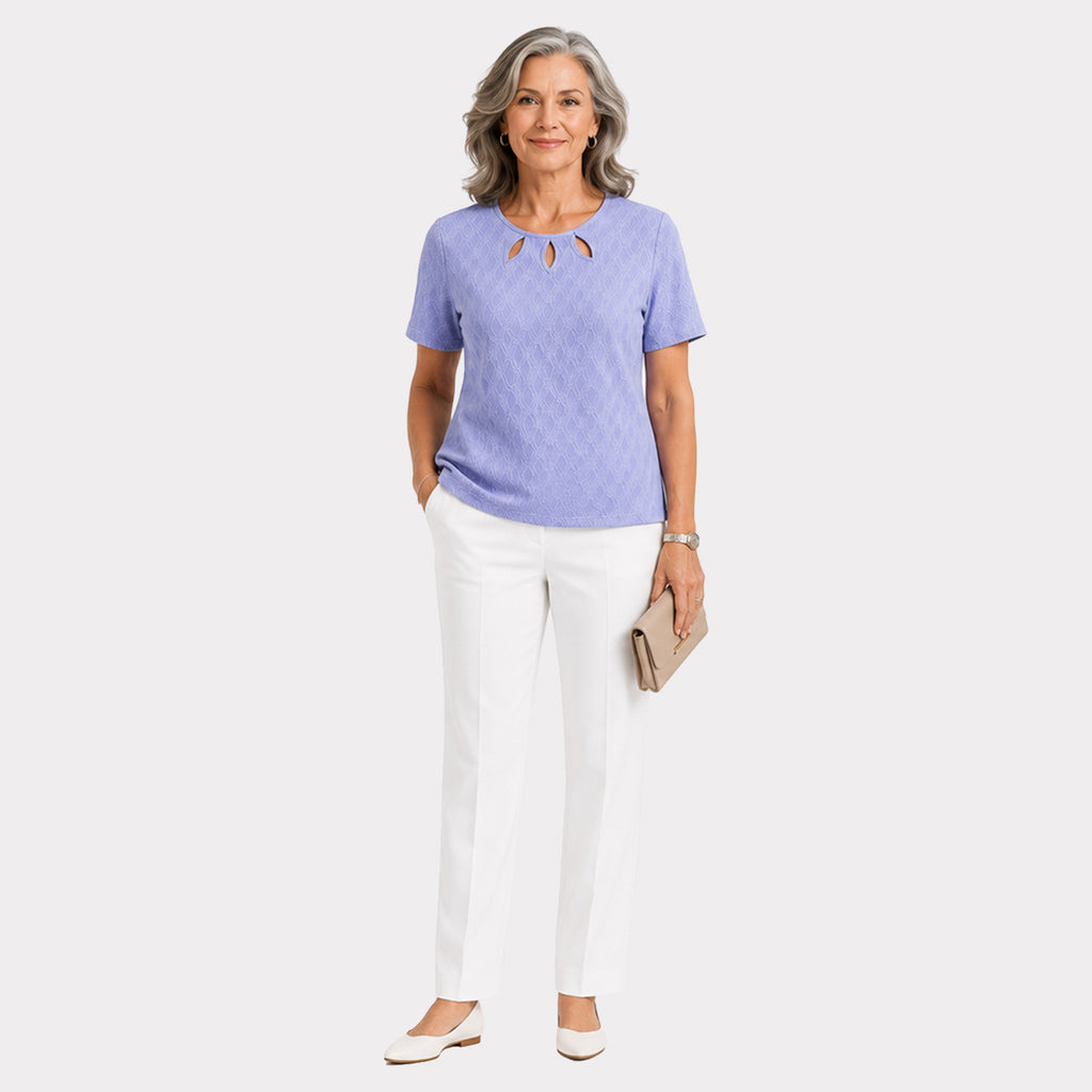Pure And Natural Keyhole Top (Size 10/12) - Lavender_8646942