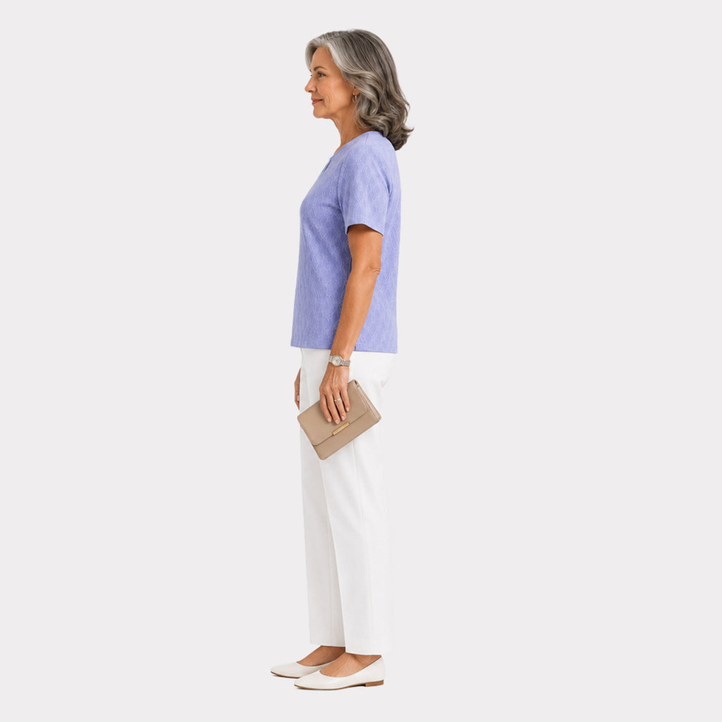 Pure And Natural Keyhole Top (Size 10/12) - Lavender_8646942_1