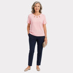 Pure And Natural Keyhole Top (Size 10/12) - Pink_8646946