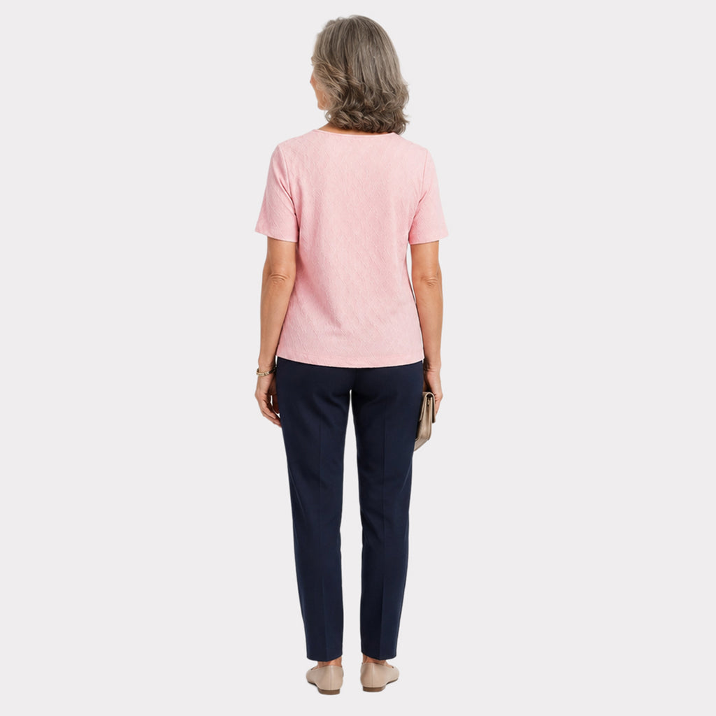 Pure And Natural Keyhole Top (Size 10/12) - Pink_8646946_2