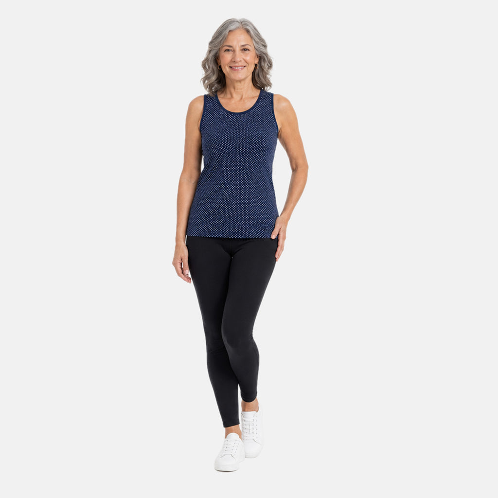 Beaumonde Vest Top (Size 22/24) - Navy & White_8646960