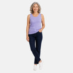 Beaumonde Vest Top (Size 14/16) - Lilac & White_8646962