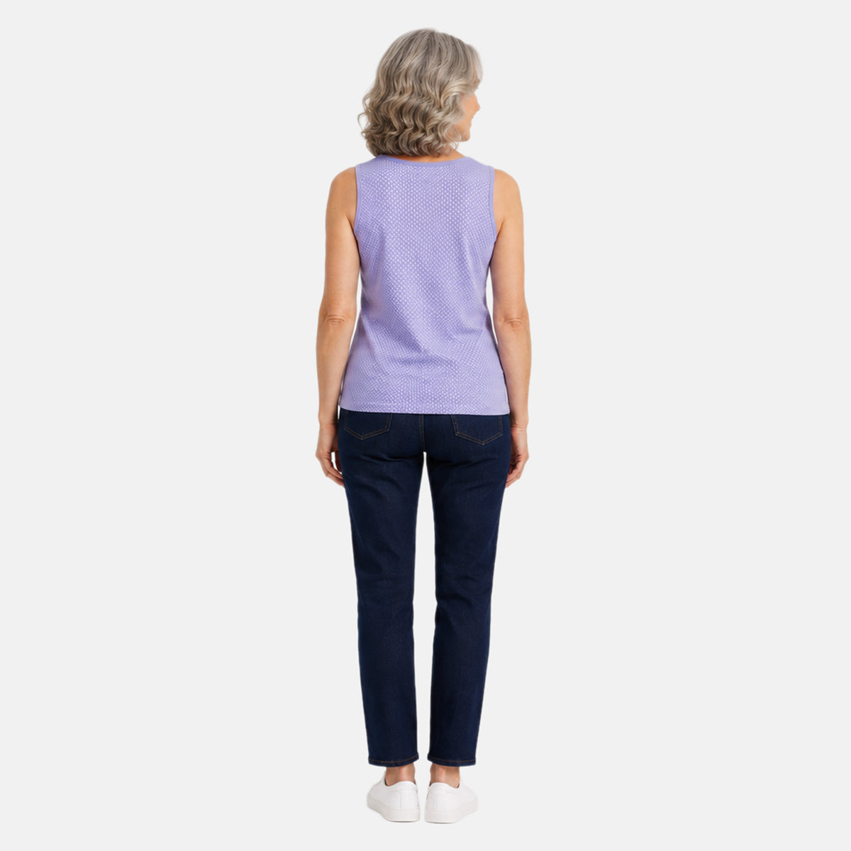 Beaumonde Vest Top (Size 14/16) - Lilac &amp; White V32619113 2