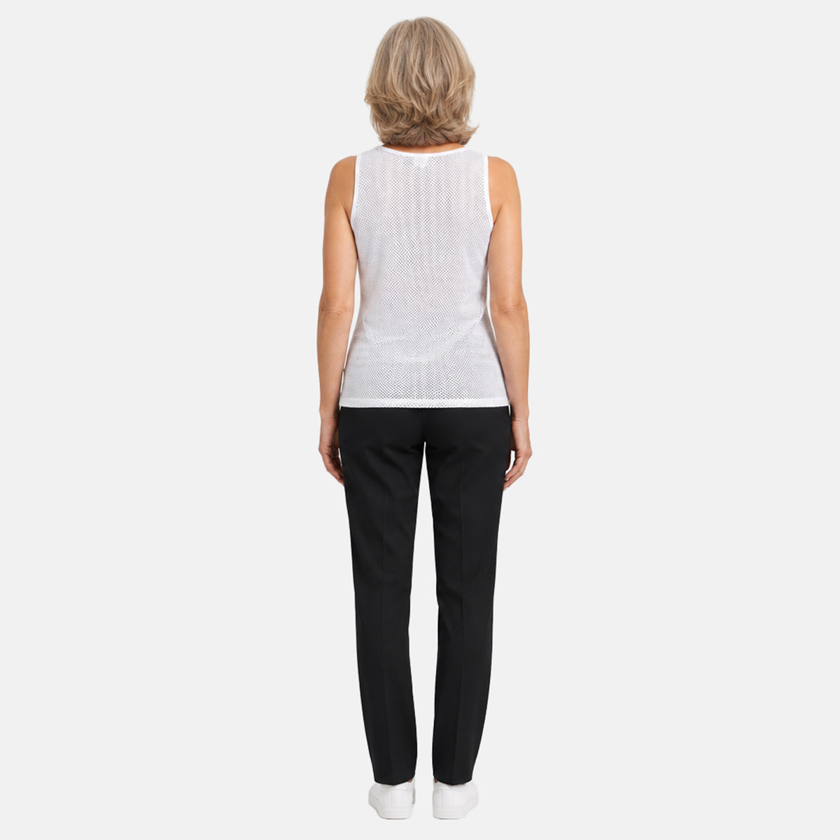 Beaumonde Vest Top (Size 14/16) - Optic White &amp; Black V32644568 2