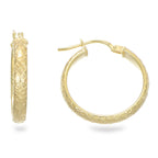 Maestro - 9K Yellow Gold Hoop Earring with Clasp_8646989