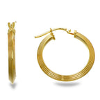 Maestro- 9K Yellow Gold Hoop Earring with Clasp_8646990