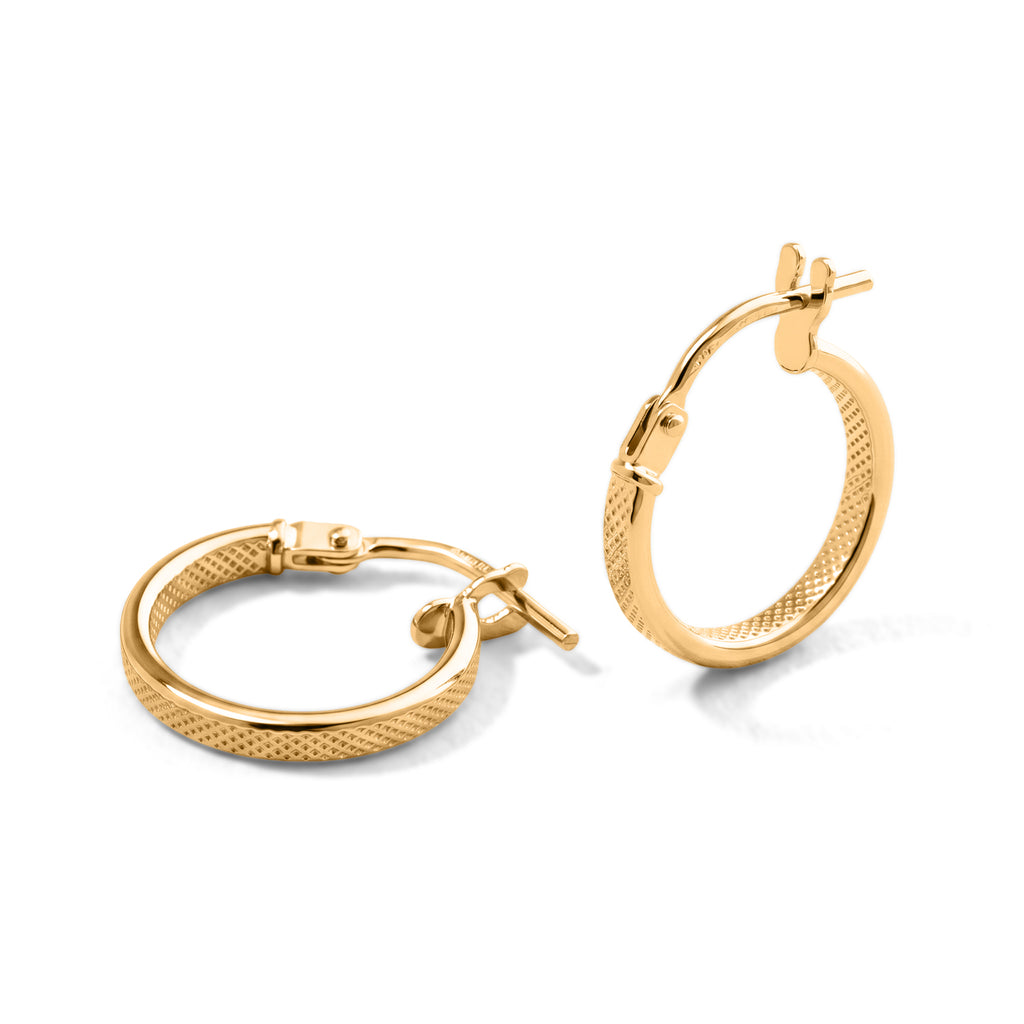Maestro Collection-9K Yellow Gold Hoop Earring with Clasp_8646991