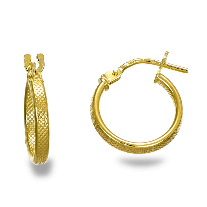 Maestro Collection-9K Yellow Gold Hoop Earring with Clasp 8646991 1