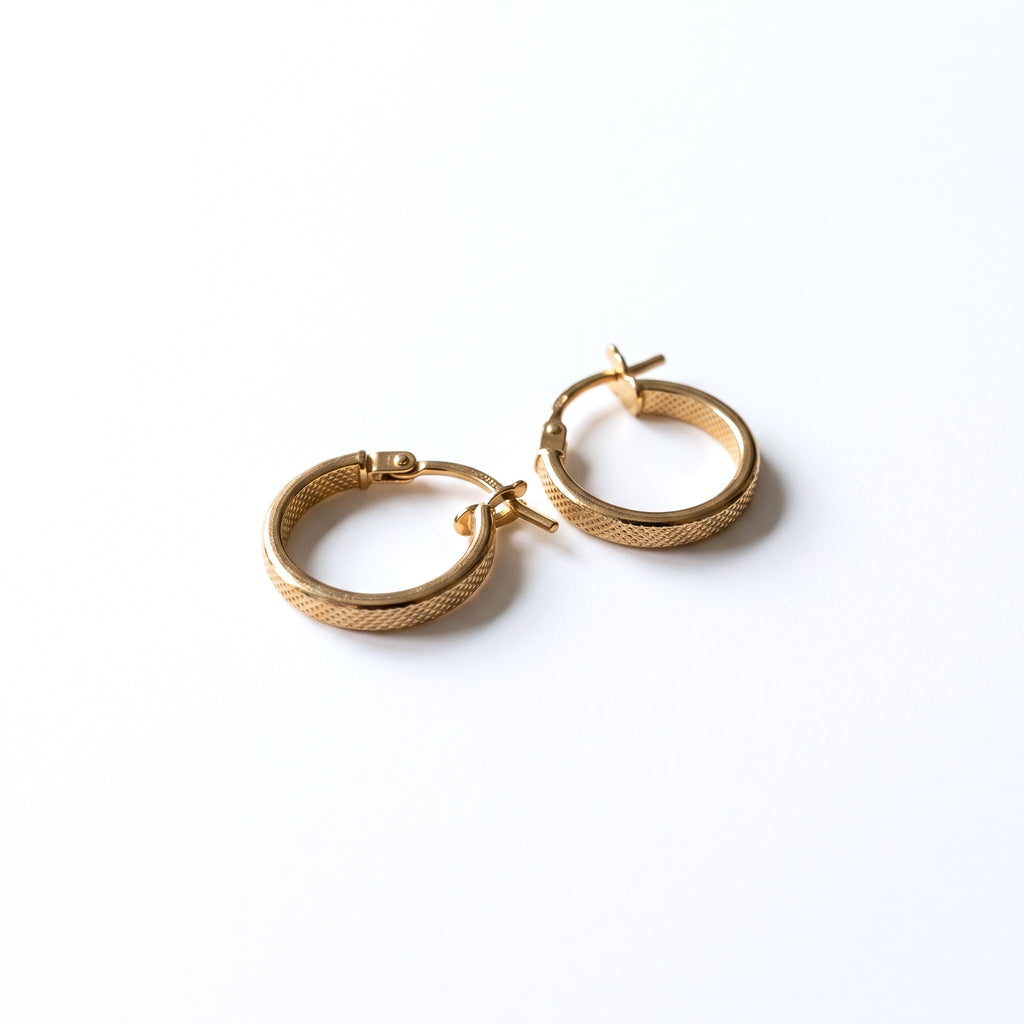 Maestro Collection-9K Yellow Gold Hoop Earring with Clasp(Width 1.96mm)_8646991_3